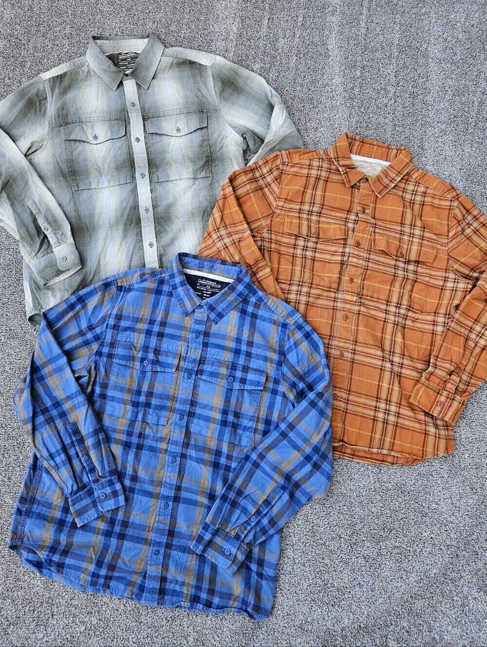LOT 3 REI Co-op Wallace Lake Flannel Shirts Plaid Flannel Long Sleeve Mens Large